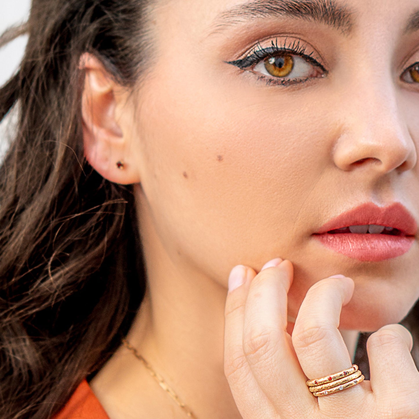 Garnet Stud Earrings