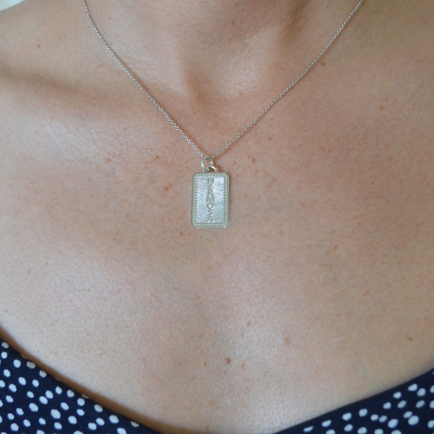 GORGEOUS and HERMOSA Word Charm Necklace
