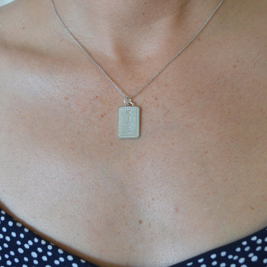 KISS and BESO Word Charm Necklace