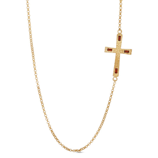 Off Center Santos Cross Necklace