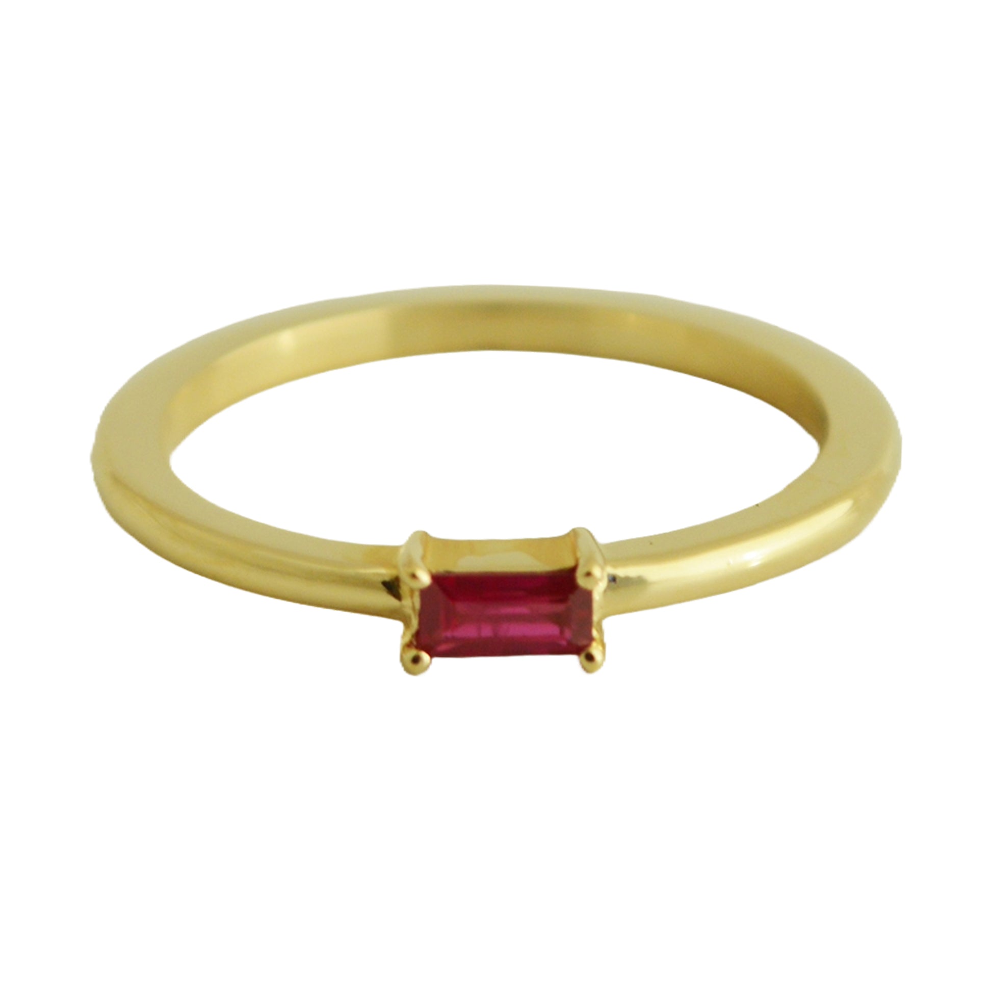 Ruby baguette ring