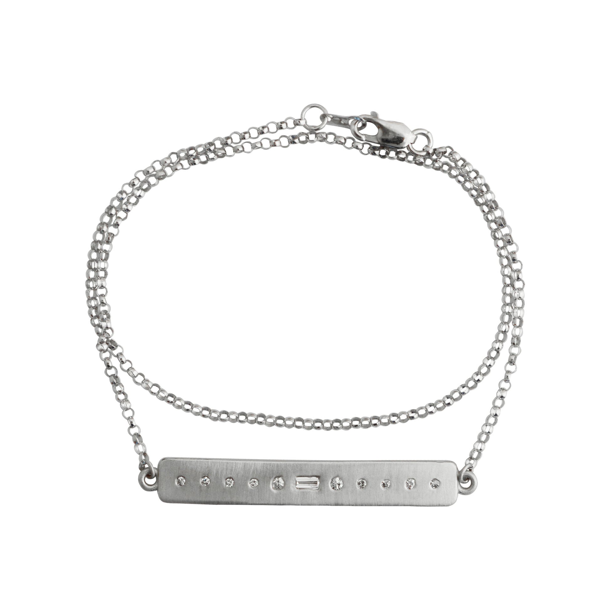 Sevilla Bar Bracelet White Gold