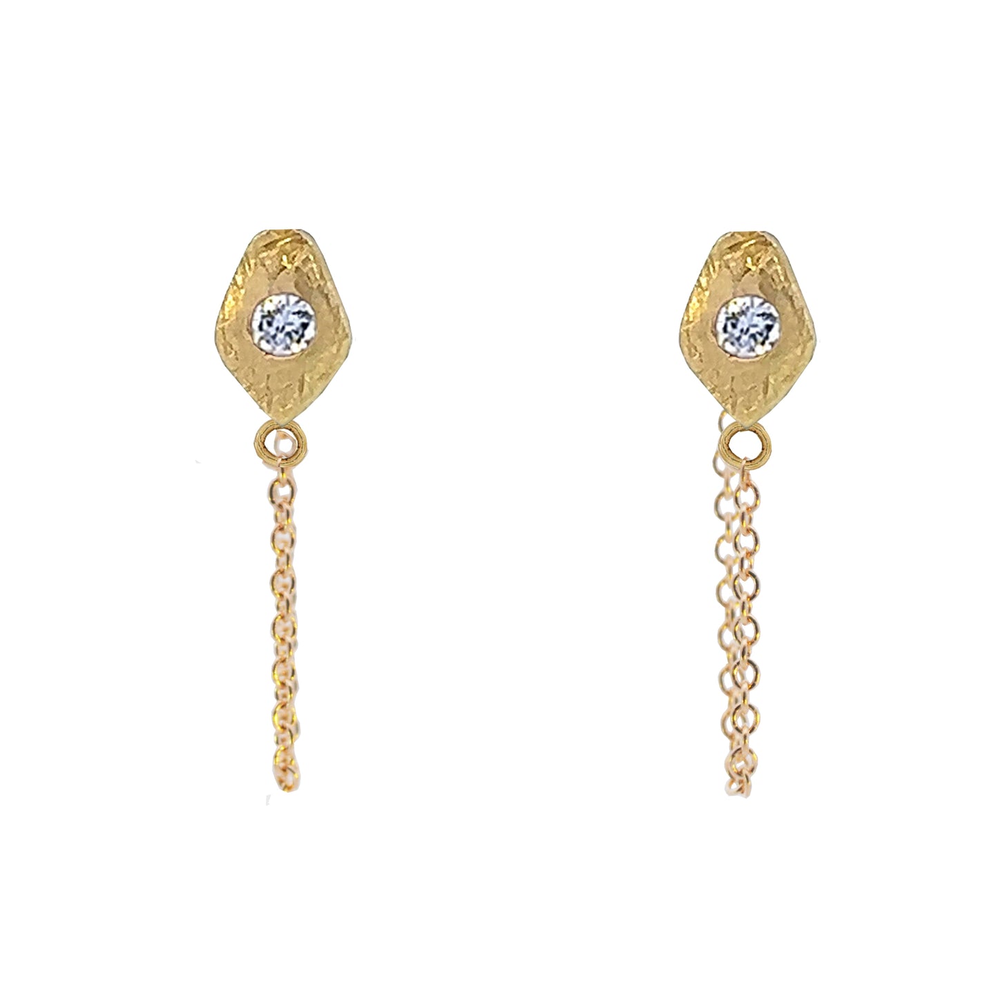 Tiny Santos Charm Chain Earrings