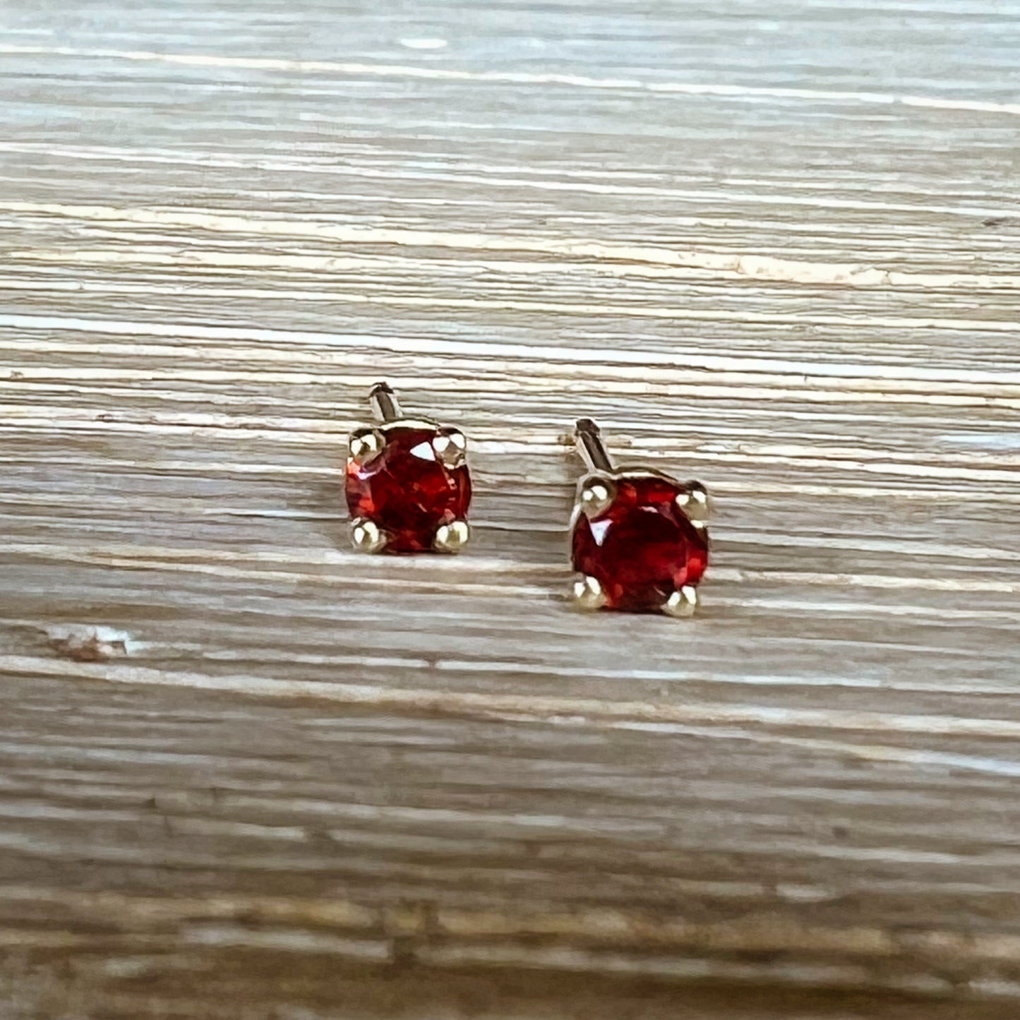 Garnet Stud Earrings