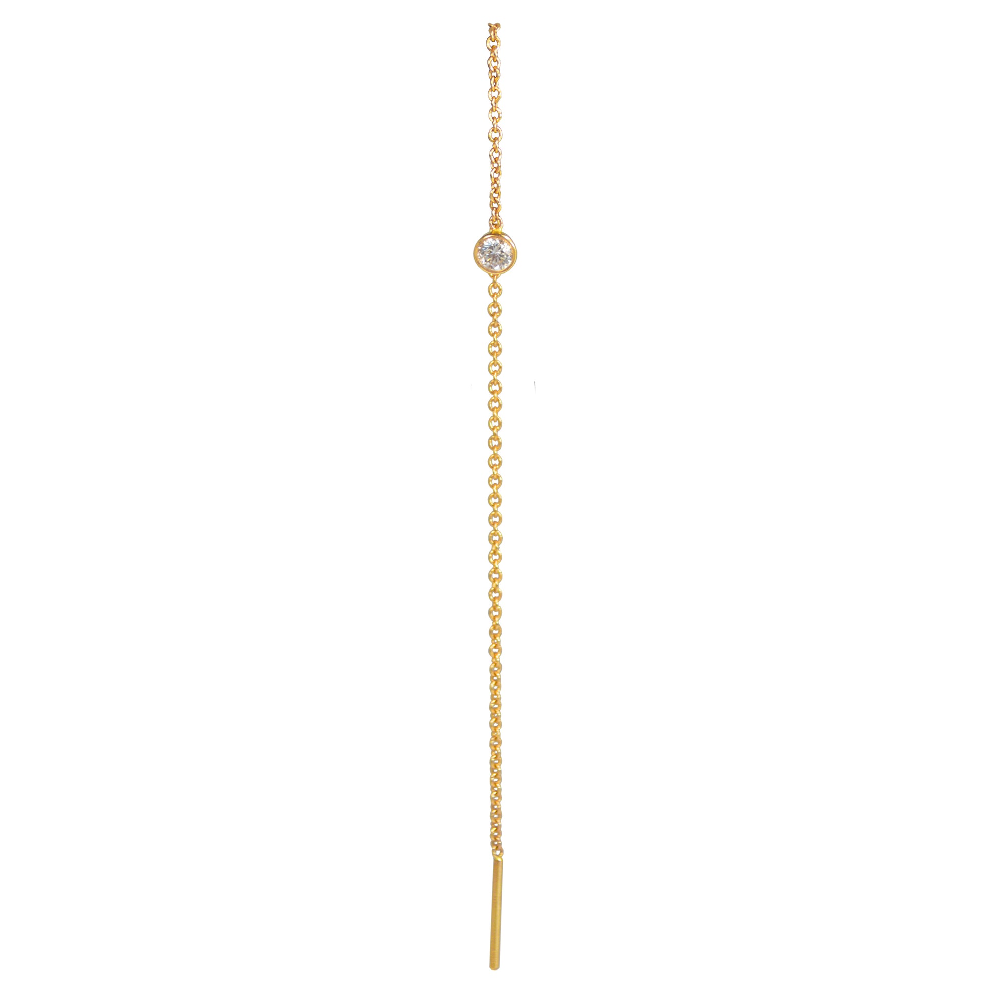 Lucia Diamond Lariat Earring Front View