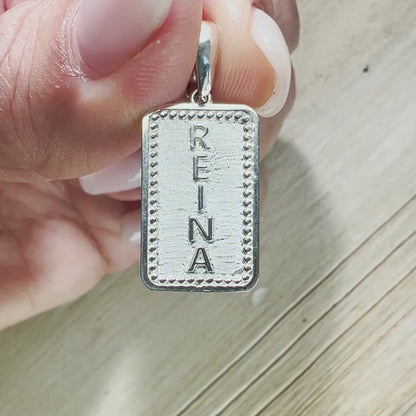 QUEEN and REINA Word Charm Necklace