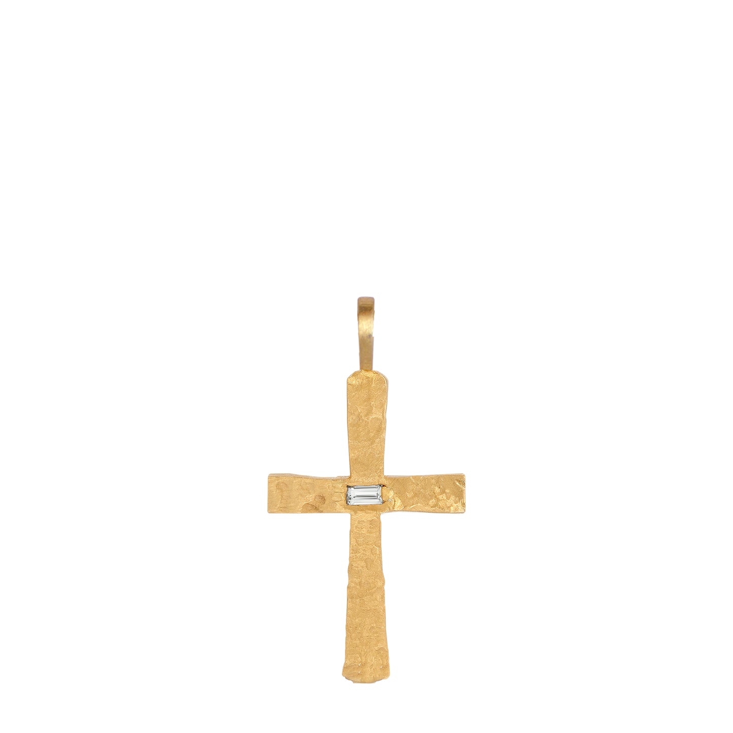 Santos Cross with Diamond Baguette and No Chain