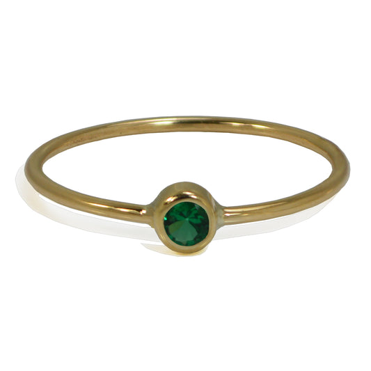 Emerald Bezel Ring 