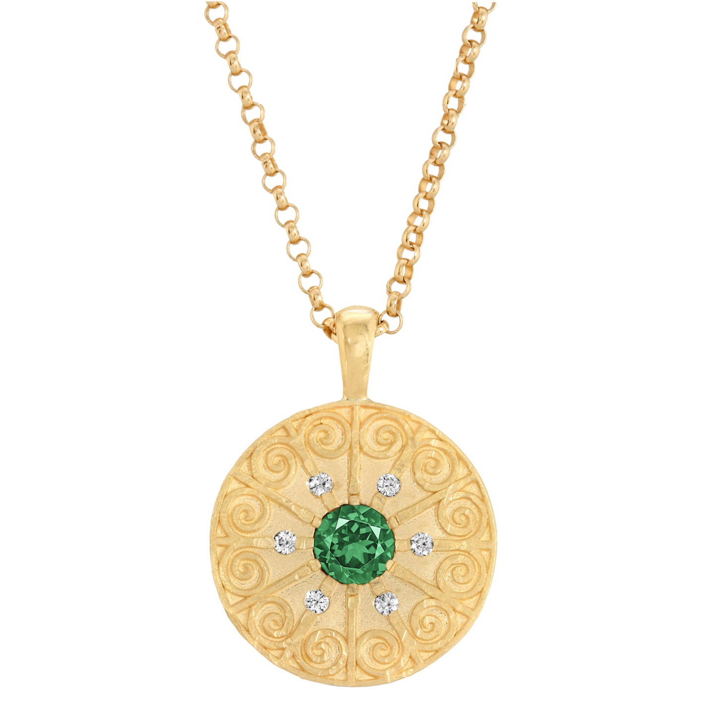 La Rioja Amor Emerald Medallion with Chain